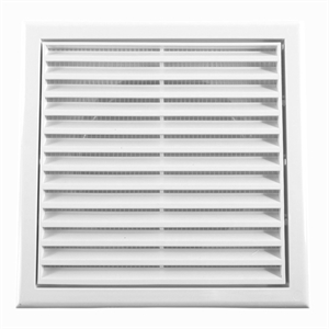 Hvid ventilationsrist med net - Ø125 mm - UNIVERSAL 